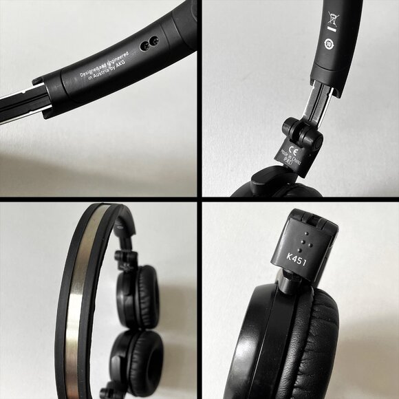 AKG K451 Wired On-Ear Foldable Headphones - Picture 4 of 6